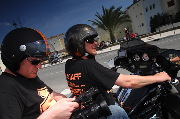 Paul Joy shooting for Harley-Davdison at Euro festival 2011